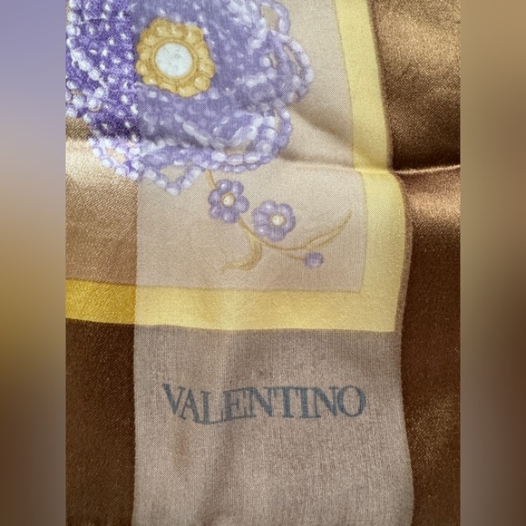 Valentino Vintage Silk Floral Scarf - Picture 2 of 16